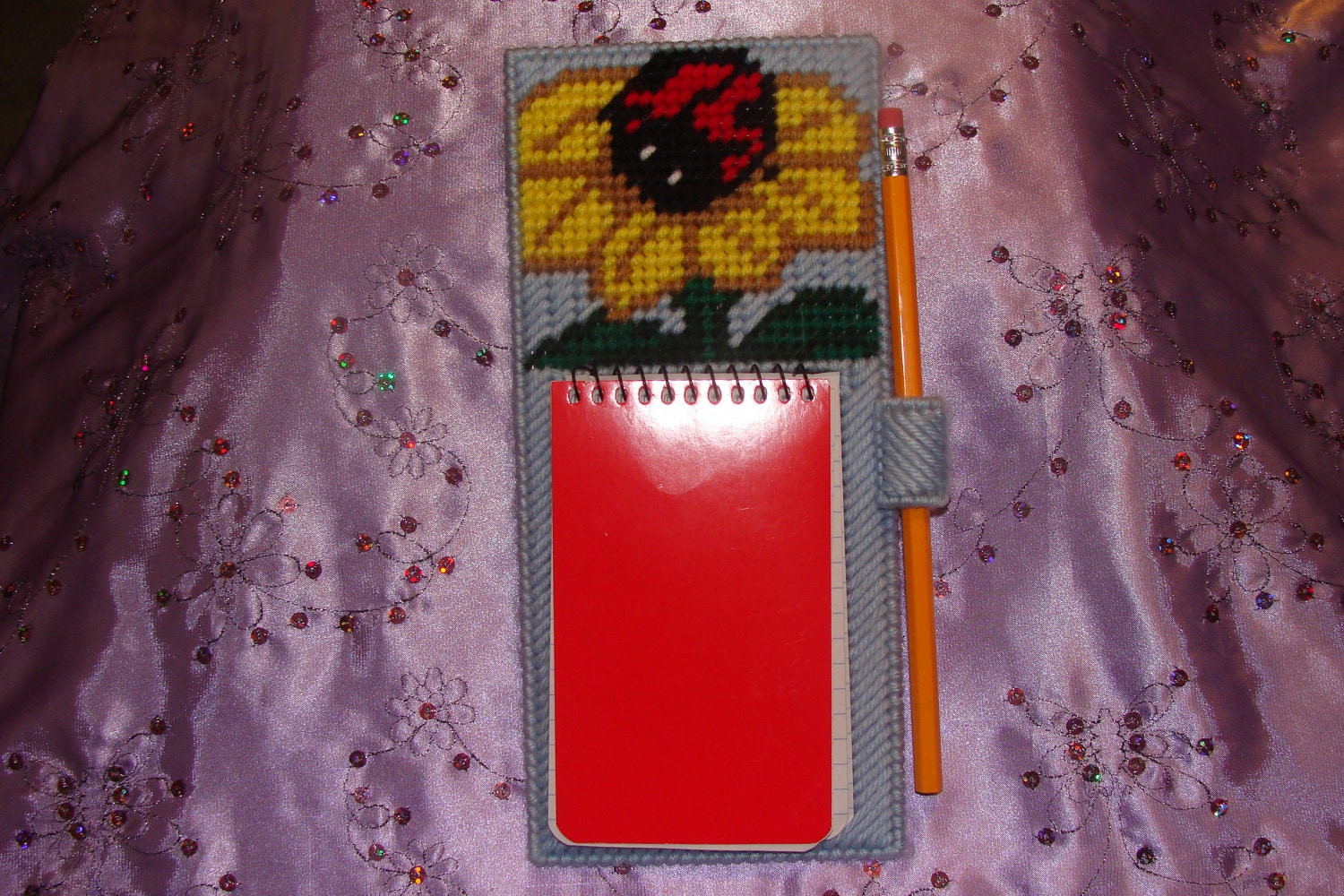 Sunfower With Ladybug Notepad Holder