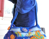SALE MARCELLE - A Bright and Cheery Felted Wool Handbag