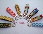 Key Fob wristlet key chain with strong cotton webbing - Group 1 (see shop annc. for free shipping offer)