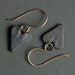 Recycled Pure Silver Heart Earrings with Gold - under 50 - Valentine - Rustic