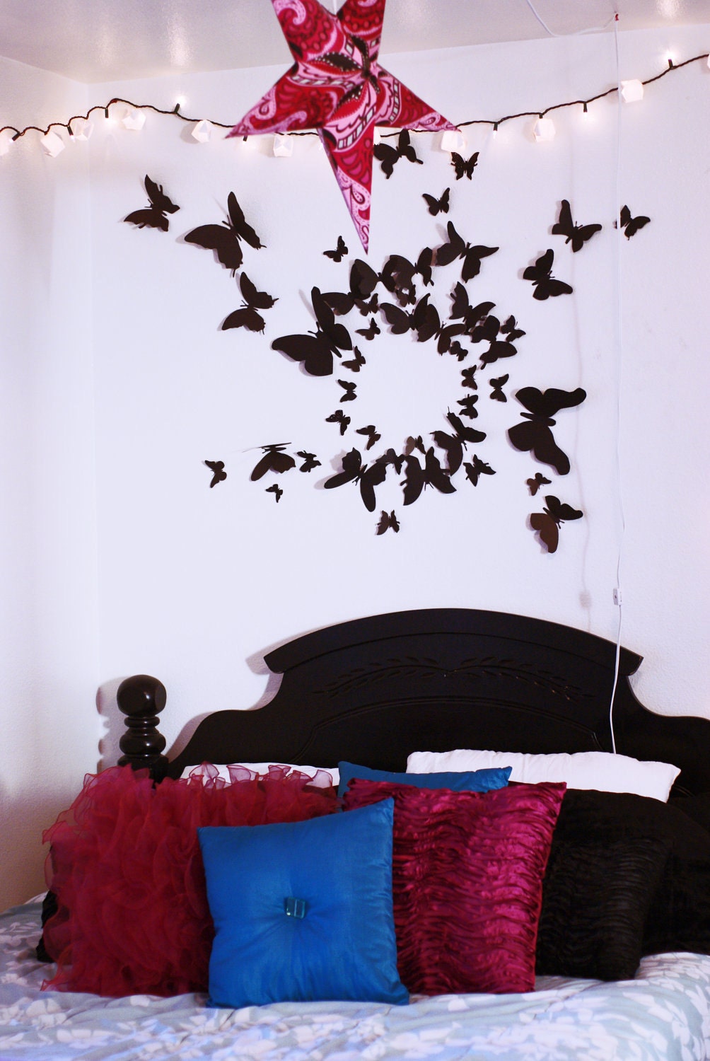 100 3D Butterfly Wall Art Circle Burst