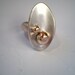 Delicious, Repurposed, handmade Sterling Silver solid 9ct Gold ring