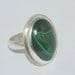 Mirror of the soul/ natural malachite and sterling silver Ring