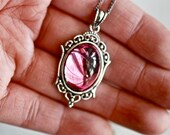 NEW - Rosalie Necklace - VIctorian Goth Vintage Swarovski Rose Crystal Cabochon