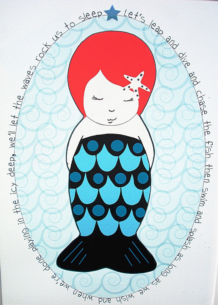 Mermaid Print - Ready to Ship