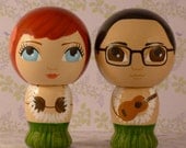 Custom Hawaiian Wedding Cake Toppers Hand Painted