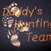 Embroidered Deer Hunting Camo Onesies.  Embroidered Deer tracks with the saying This little Runt was born to Hunt