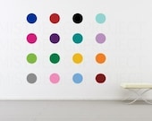 6 in. Circles and Polka Dots Vinyl Wall Decal in 16 color