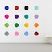 6 in. Circles and Polka Dots Vinyl Wall Decal in 16 color