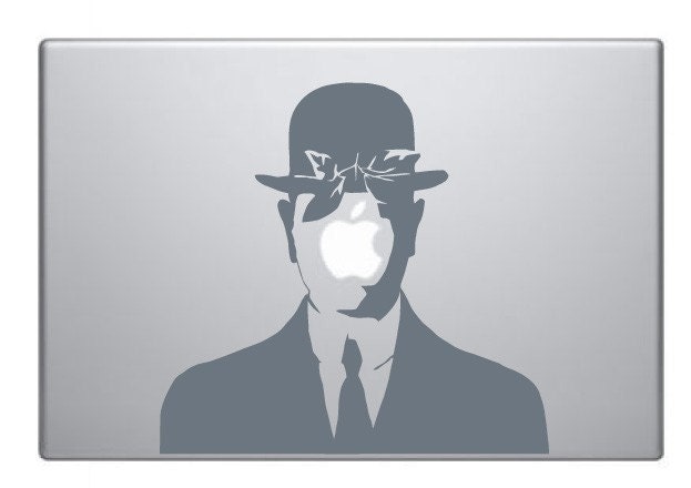 THE ORIGINAL /// Vinyl Decal Sticker MacBookPro Magritte inspired / Son of Mac