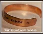 Hunger Games May the Odds Hand Stamped Custom Copper Metal Cuff Bracelet