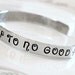 Stamped Harry Potter Solemnly Swear No Good Custom Silver Metal Thin Cuff Bracelet