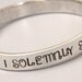 Stamped Harry Potter Solemnly Swear No Good Custom Silver Metal Thin Cuff Bracelet
