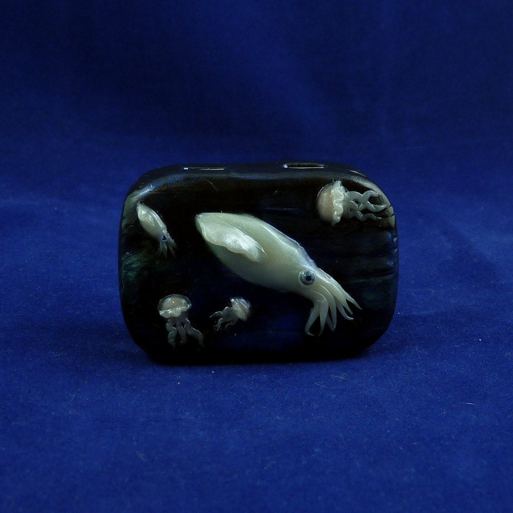 Deep Sea Life Small Tin - Glow in the Dark Altered Art Altoid Tin