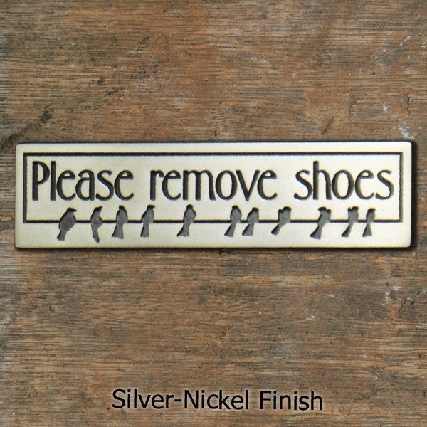 Mini Birds on Wire Rmove Boots Plaque - You choose message 8x2 inches