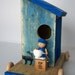 Blue Bird house Birdhouse by GarageInc