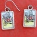 Library Check Out Card Pocket Earrings Librarian Jewelry
