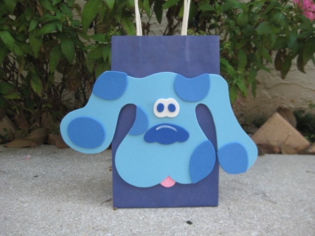 Blues Clues Blue Dog Inspired Birthday Party Favor Bag
