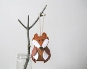 Whimiscal Owl Decor // Owl in Fox Costume // Nursery Decor // Door Hanger // Felt Woodland Animal Christmas Ornament by OrdinaryMommy