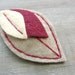 Felt Leaf Clip // Burgundy and Taupe // Boho Hair Accessory for Women by OrdinaryMommy on Etsy