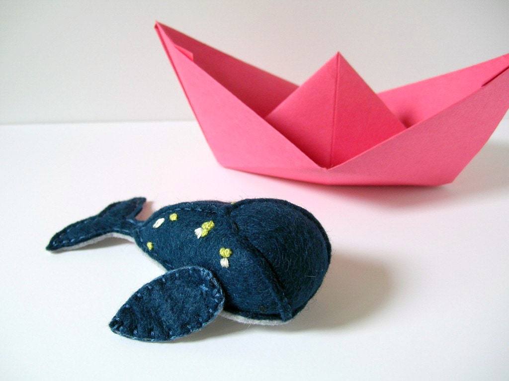 Blue Whale Soft Sculpture with Barnacles High Seas Adventure Home Decor by OrdinaryMommy on Etsy