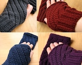 KNITTING PATTERN PDF - Fingerless Gloves - Mitts Gauntlets - Knitting Pattern Tutorial