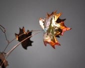 Copper Mobile Art - 14 leaf Handmade Maple Leaf Mobile