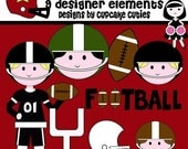 Football ROCKS Digital Clip art Collection Boys Football Designer Designs
