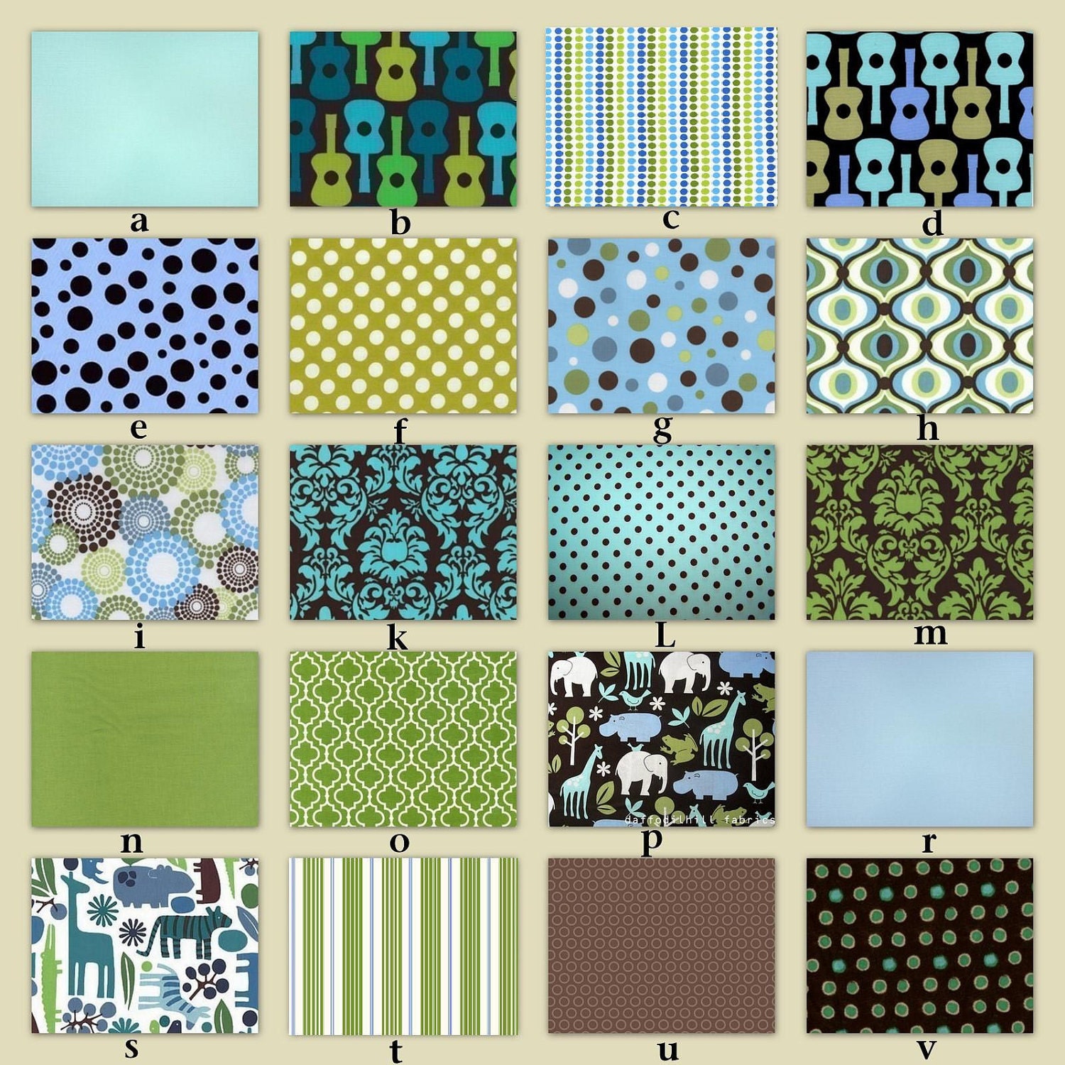 Custom Crib Bedding Set YOU DESIGN in Blue, green and Turquoise --Choose your fabrics-Groovy Pool