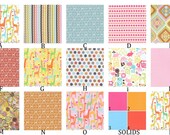 Custom Crib Bedding - Sorbet in Coral, Aqua and Tangerine