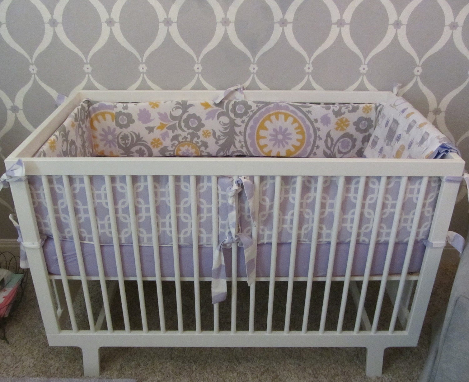BUMPER and SKIRT -  2 Pc. Baby Bedding Set