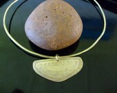 Ancient  Brass necklace rustic   choker etching  Eco friendly handmade artisan jewelry rustic OOAk