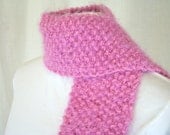Hand Knit Soft Pebbled Pink Scarf - Fashionable Scarves for Women