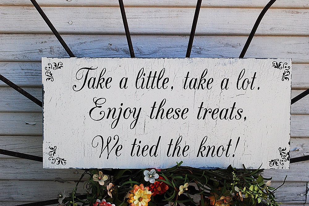 TREAT Table sign Wedding Sign Cottage 20x9