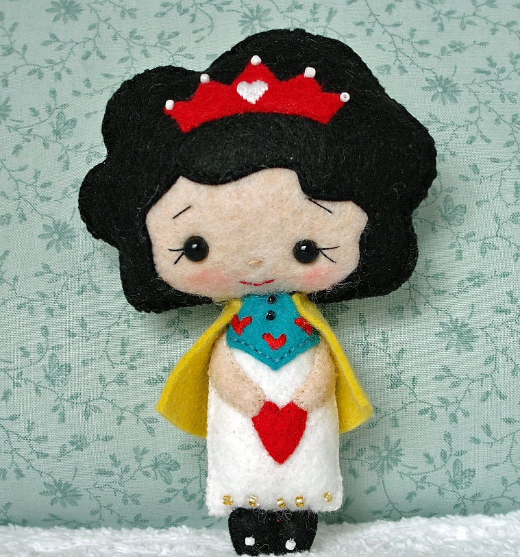 Queen of Hearts Doll Collectible Alice in Wonderland Handmade Wool MADE TO ORDER