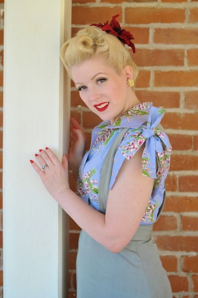 1940s skirt sizes S to XL Swing in Style A line pinafore straps vintage rayon gabardine  Ready to ship