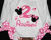 Custom Personalized Diaper Cover Bloomers Baby Girl Minnie Mickey Mouse Any Color Ribbon Birthday Shower gift Photoshoot Free Monogram