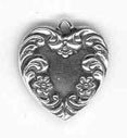 Heart Sterling Silver Charm -- Complimentary Ribbon or Cord