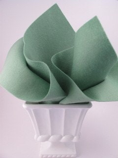 100% Wool Felt 18 Inch Square Bottle Green Pantone Grayed Jade Craft Sewing Waldorf Toy Supply