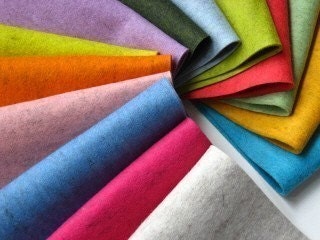 Heather Wool-Blend Felt Assortment, 8 x 12 Inch Sheets, 80% Wool, Heathered Felt