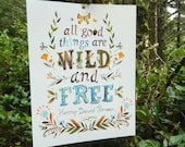 Wild and Free - 11x14 - veritcal