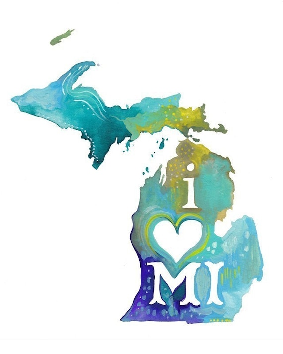 Michigan - 8x10 print - vertical