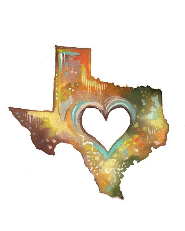 Texas - 11x14 - veritcal