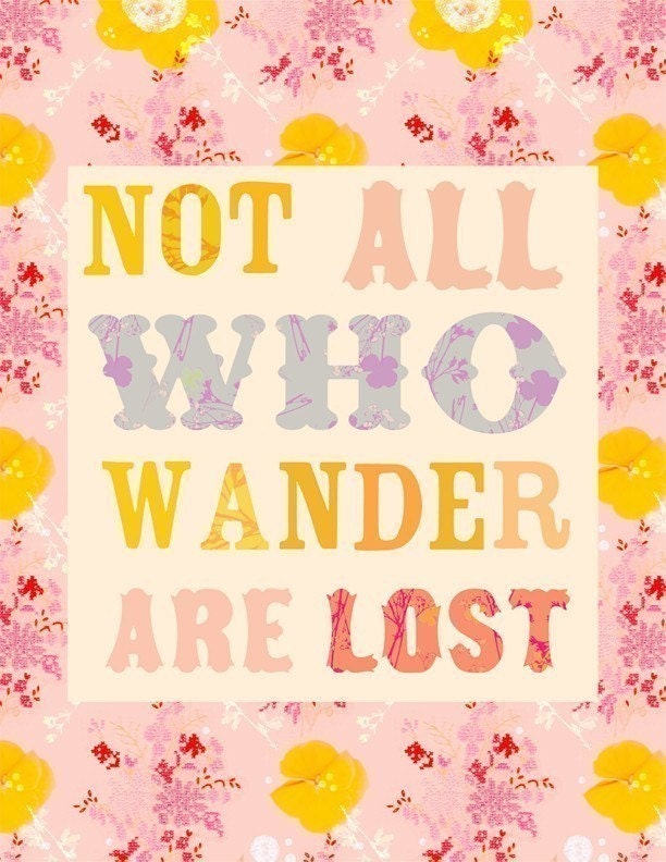 Not All Who Wander - Lg Format - vertical