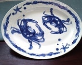 Blue Crab Lg. Oval Platter