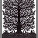 Unique gift - Handmade Artful Papercutting silhouette Art Work - Tree of joy