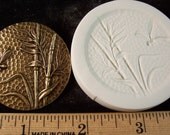 Dragonfly & Bamboo Scene 1 5/8"  - Hard Polymer Clay mold for use with clay