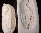 Horse Goddess - Hard Polymer Clay mold 1 1/4 x 2 3/4" Spirit Totem Number 2