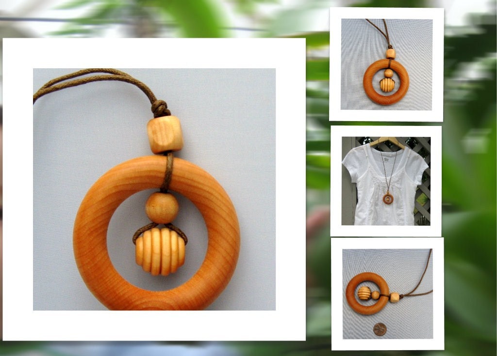Happy Baby All Wood Nursing Teething Ring Necklace