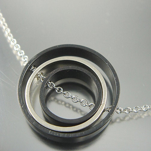 OCD Series -  Small OCD Circle Grayscale Necklace OSO